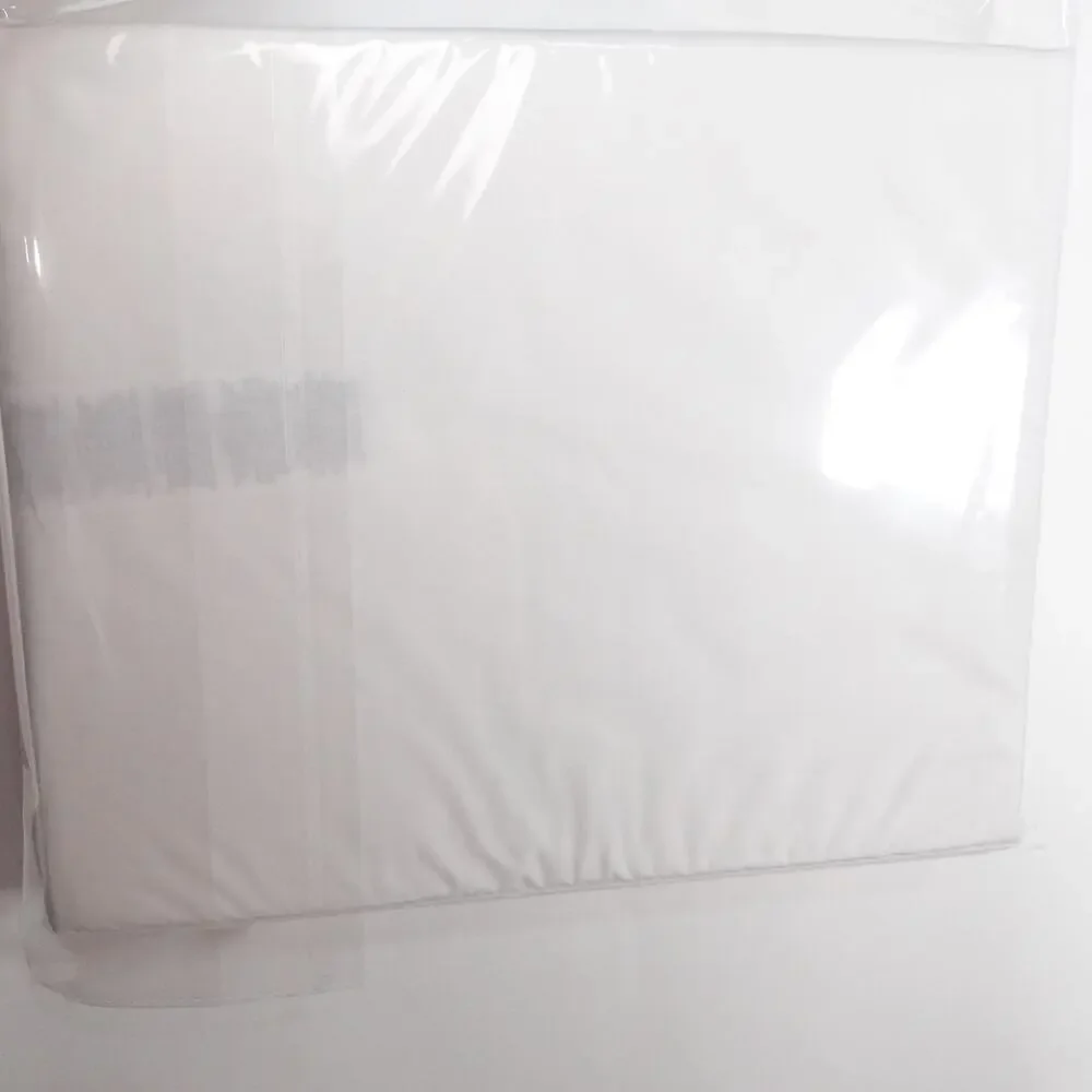 New Ralph Lauren Organic Cotton Percale Palmer Queen Flat Sheet White/Sky Blue
